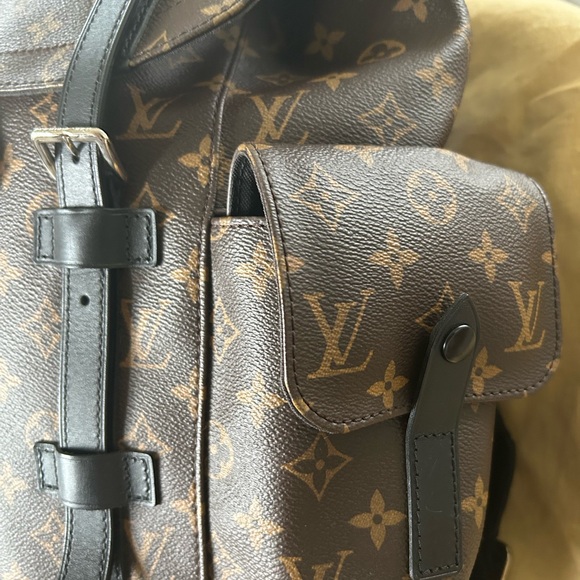 Louis Vuitton Brown Monogram Backpack with Black Accents - Picture 3 of 16